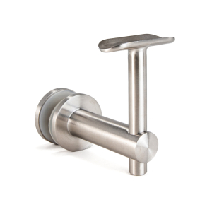 FHC Glass Mounted Handrail Bracket - Brushed Stainless