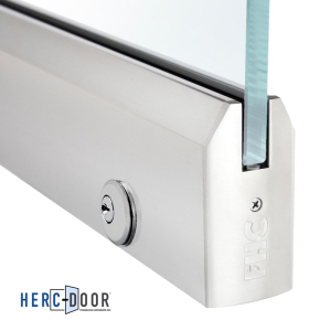 FHC 4" Tapered Door Rail Prepped for In-Rail Concealed Closer - includes Lock