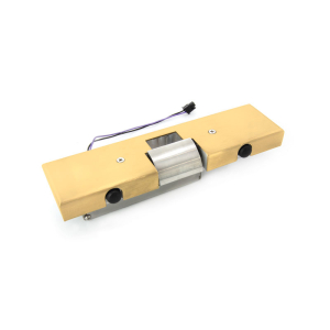 FHC Single Door Electric Strike Stop Kit With HS3101FS Installed - Polished Brass