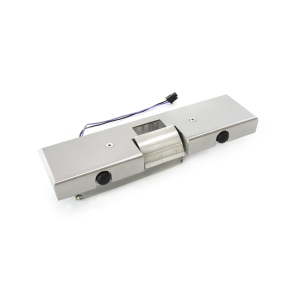 FHC Single Door Electric Strike Stop Kit With HS3101NFS Installed - Polished Stainless