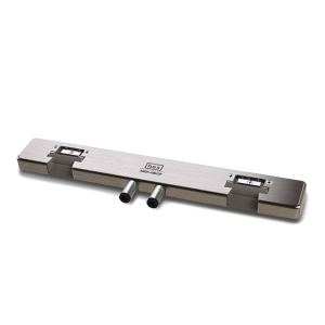 FHC Hes 9200 Double Door Electric Strike Stop Kit with Latch & Strike Monitoring For Panic Handles - Brushed Stainless