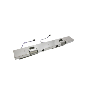 FHC Double Door Electric Strike Stop Kit With HS3101NFS Installed - Polished Stainless