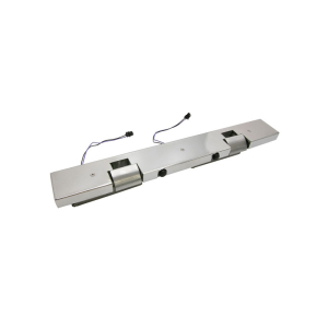 FHC Double Door Electric Strike Stop Kit With HS3101FS Installed - Polished Stainless