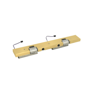 FHC Double Door Electric Strike Stop Kit With HS3101NFS Installed - Satin Brass