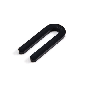 FHC 1/4" x 3-1/2" Solid Plastic Black Horseshoe Shims (100 Pack)