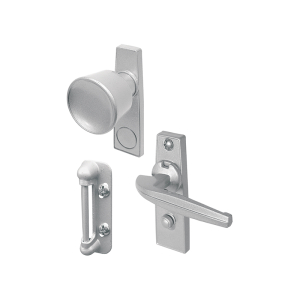 FHC Tulip Knob Latch - 1-3/4" Mounting Holes - Aluminum (1 Set)