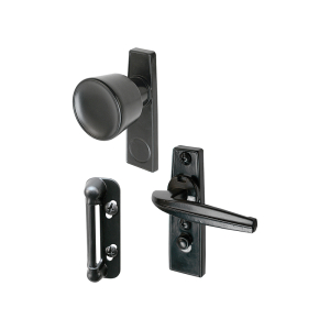 FHC Tulip Knob Latch - 1-3/4" Mounting Holes - Black