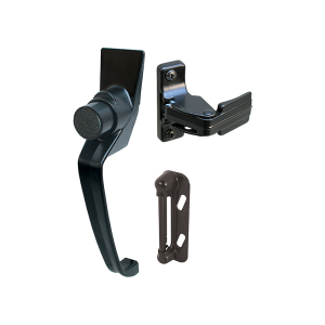 FHC Black Push Button Latch With 1-1/2" Hole Center (1 Set)