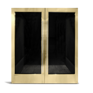 FHC LUXE 200 Series Custom Pair of Doors - 2-3/16" Stile - Satin Brass