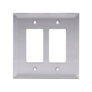 FHC Gray Double Decorator/Rocker Glass Mirror Plate
