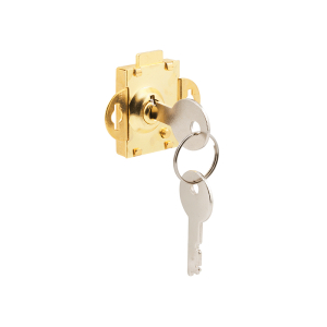 FHC Mail Box Lock - 1/4" Throw - Steel - Brass Plated (Single Pack)