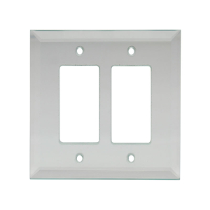 FHC Clear Double Decorator/Rocker Glass Mirror Plate