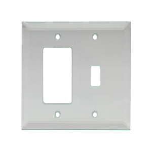 FHC Clear Decorator/Rocker & Toggle Glass Mirror Plate 