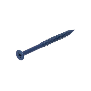 FHC Slotted Blue Flat Head Phillips Concrete Screws - 100/Pk