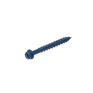 FHC 1/4" x 1-3/4" Blue Masonry Screw Hex Washer with Slot - Tapcon Screw Point 100/Pk