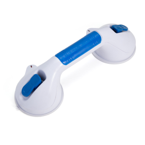 FHC No-Drill Suction Shower Handle 12" White/Blue