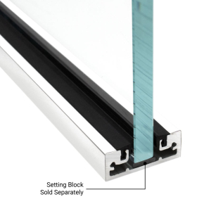 FHC 1-7/8" x 11/16" Narrow Shallow Channel - Includes Gasket for 3/8" Glass