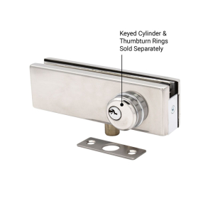 FHC North American Corner Patch W/Lock No Cyl/T-Turn - Polished Stainless Steel