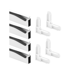 FHC Screen Frame Kit - 5/16" x 3/4" x 60" - Rolled Aluminum - White - Includes Vinyl Spline And Square-Cut Corners (1 Kit)