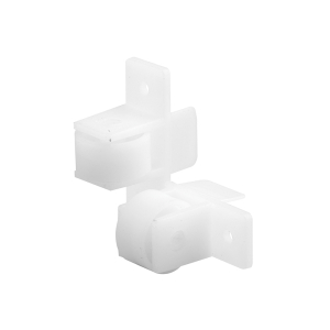 FHC 15/16" - White Nylon Drawer Guide Twin Roller Assembly (2 Pack)