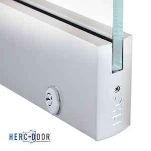 FHC 4" Square Door Rail 35-3/4" with Lock - Satin Anodized