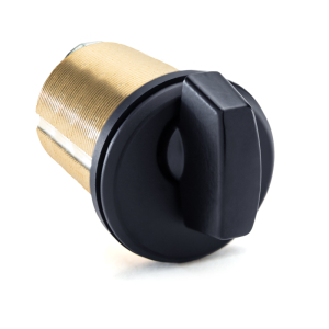 FHC Mortise T-Turn Cylinder 1-1/2" Long with 3 mm Trim Ring - Matte Black