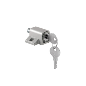 FHC Sliding Door Keyed Lock Push-In - Aluminum 