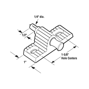 FHC Sliding Door Lock With Screws - Black (2 Pack)