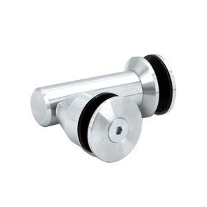 FHC 90 Degree Swivel Bracket Glass-to-Glass - Polished Stainless 