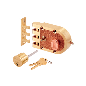 FHC Single Cylinder Deadbolt Brass Slam Lock With Flat And Angle Strikes