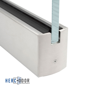 FHC 2-1/2" Tall Square Low Profile Sidelite Rail 120" Length With Reversible Saddle - Brushed Stainless