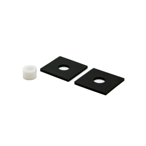 FHC 2" Square Replacement Rigid Vinyl Gaskets & Grommet For Glass Rail Standoffs 