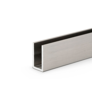 FHC Classic U-Channel 1" Tall for 1/2" Glass - 144" Long