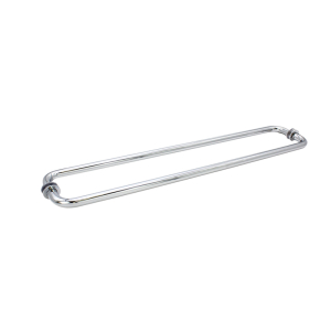 FHC 20" x 20" Tubular Towel Bar Back-to-Back with Washers for 1/4" to 1/2" Glass