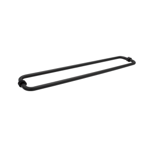 FHC 20" x 20" Tubular Towel Bar Back-to-Back with Washers for 1/4" to 1/2" Glass