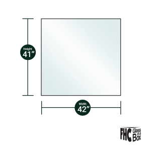 FHC 1/2" Clear Tempered Glass For Railing/Balustrade 42"x 41" Post