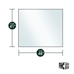 FHC 9/16" Clear Tempered Laminated Glass For Railing/Balustrade 48"x 41" 1/4"/.060/1/4" Post