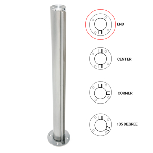 FHC T1000 End Post - 1.5" Round Partition Post