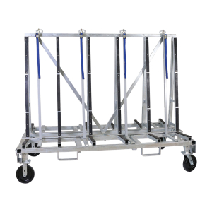 FHC Heavy Duty 82" Double Sided Glass Transport Rack - 4000-Lb Capacity