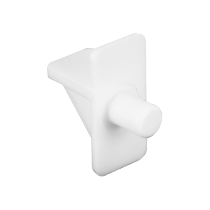 FHC Shelf Support Peg - 1/4" Diameter - White Plastic (8 Pack)