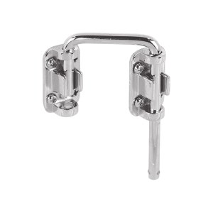 FHC Patio Sliding Door Loop Lock - 2-1/8" Hardened Steel Bar With Diecast Base - Chrome Plated (Single Pack)