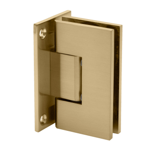 FHC Venice Adjustable Square Wall Mount Hinge Full Back Plate - Satin Brass