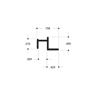FHC Vertical Filler 144" Long for 4060 Hexagon Showcase