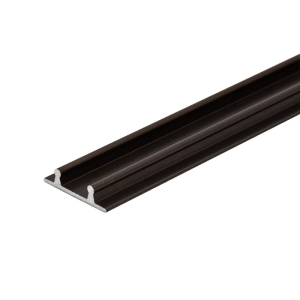 FHC Aluminum Lower Rail Track Extrusion 144" - Dark Black/Bronze Anodized
