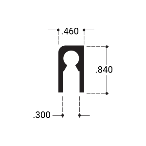 FHC Aluminum Vertical Sliding Door Extension for Showcases 144" Length - Satin Anodized 