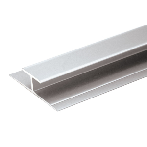 FHC Aluminum Divider Bar 144" Length for 1/4" Mirror - Brite Chrome Anodized