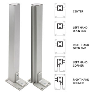 CRL Satin Anodized 18" High Right Hand Closed End Design Series Partition Po... 