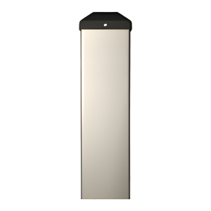 FHC Bollard used with 10EMS Push Plate - Silver Finish