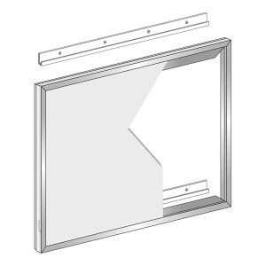 FHC Custom Narrow Single Mirror Frame with 11/16" Face
