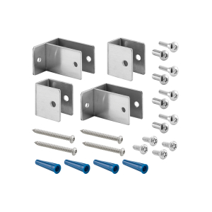 FHC Stainless Steel U-Bracket And One Ear Wall Bracket - 1/2" - Stainless Steel - Satin (Single Pack)